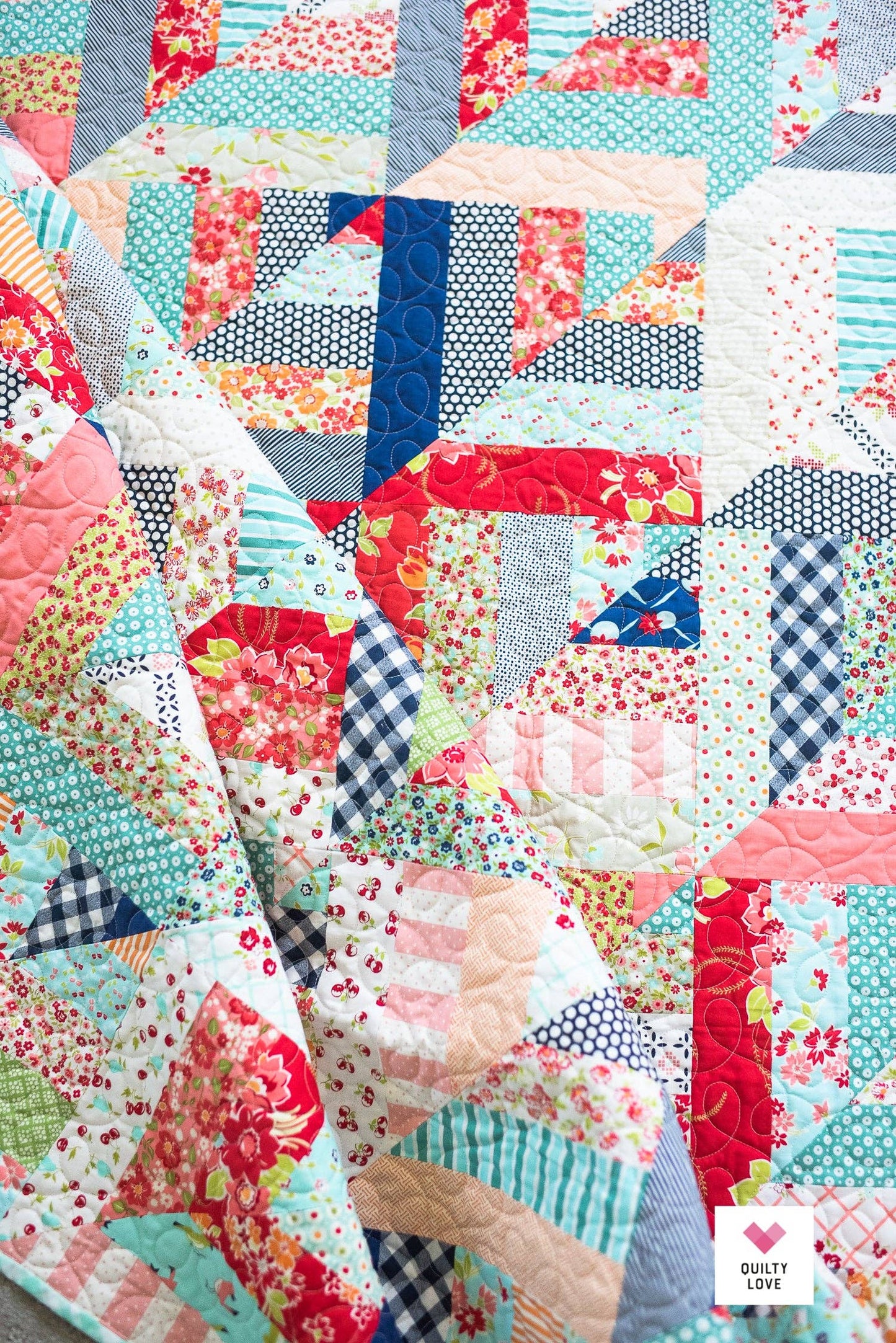 Lucky Log Cabins PAPER Quilt Pattern
