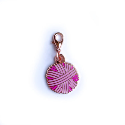 Pink Yarn Ball Charm