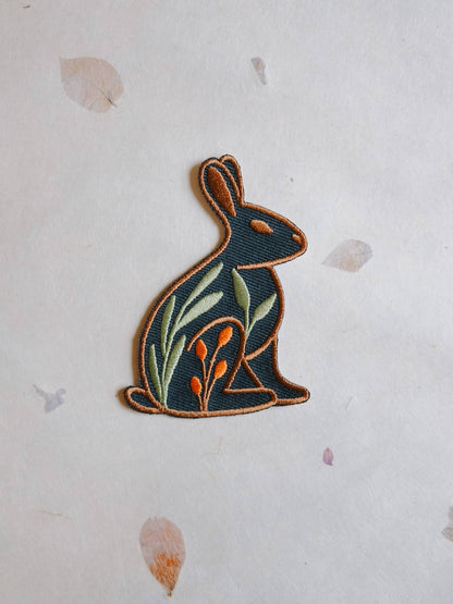 Rabbit Iron-On Patch (New Size 3” x 2.25”)