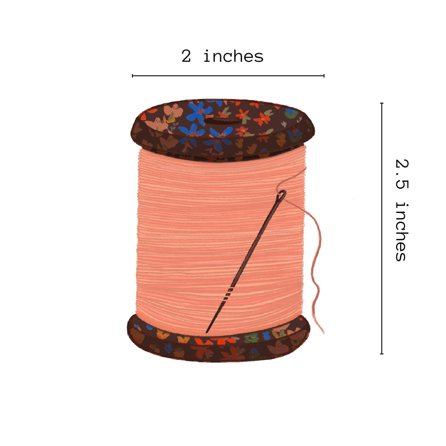 Spool Of Thread Vinyl Stickers, Cute Quilt Sewing Sticker