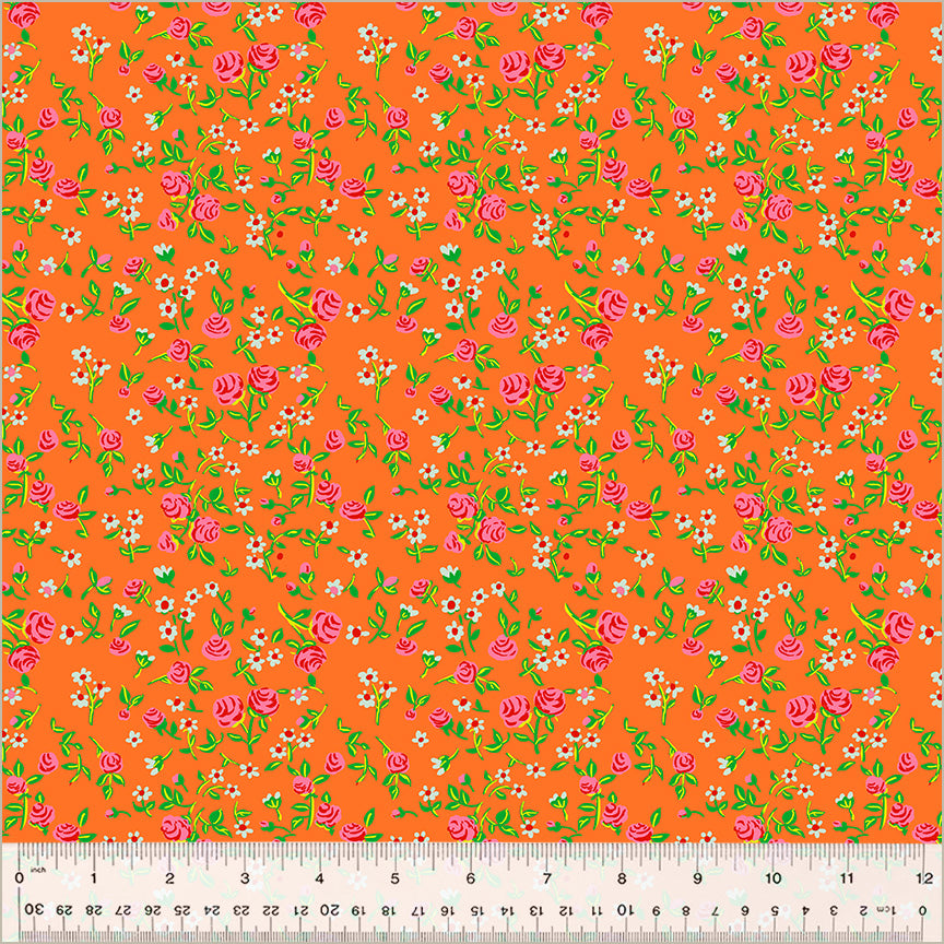 Mousy Floral in Tangerine