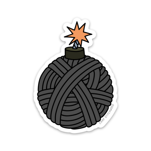 Yarn Bomber Knitting Sticker