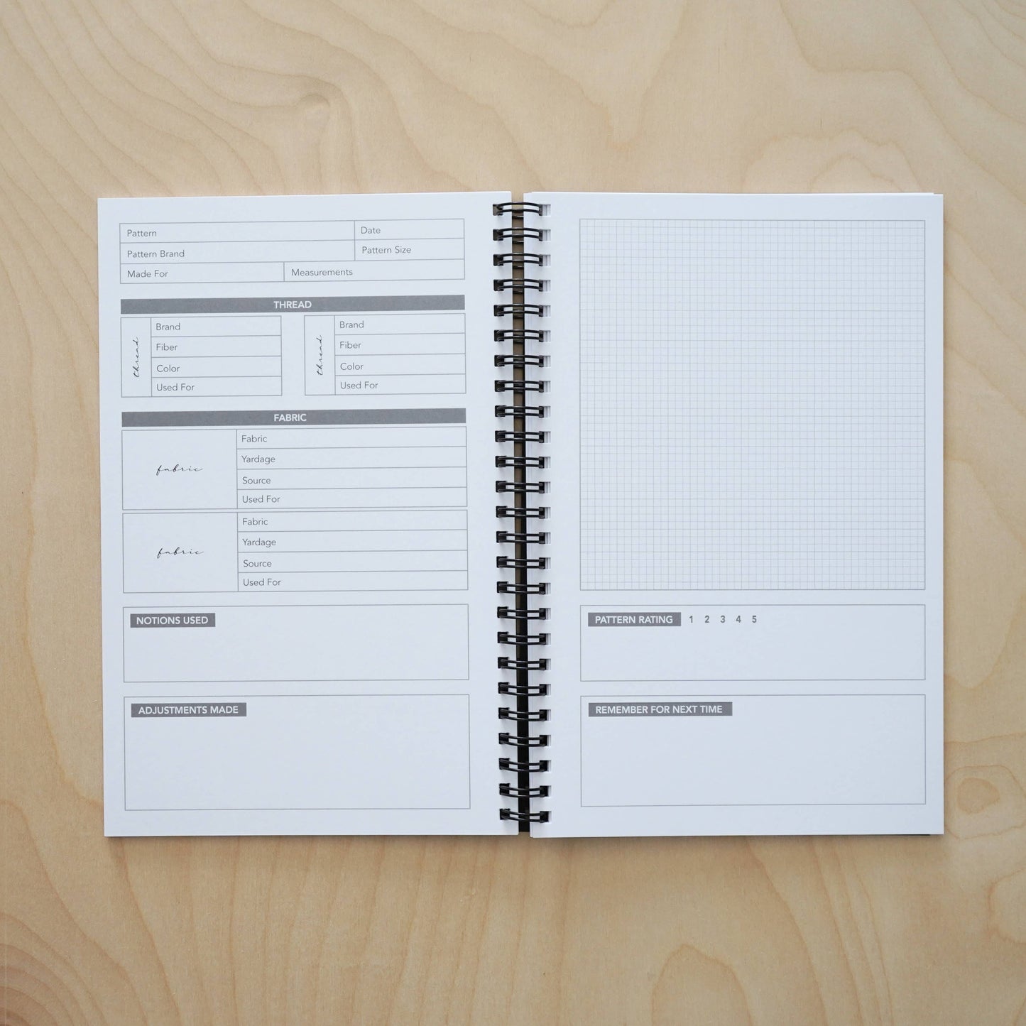 Sewing Journal: Black