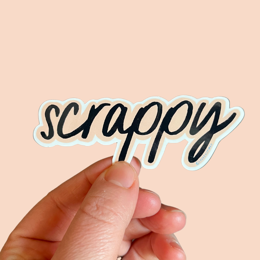 Scrappy Vinyl Stickers, recycle sticker, sewing sticker