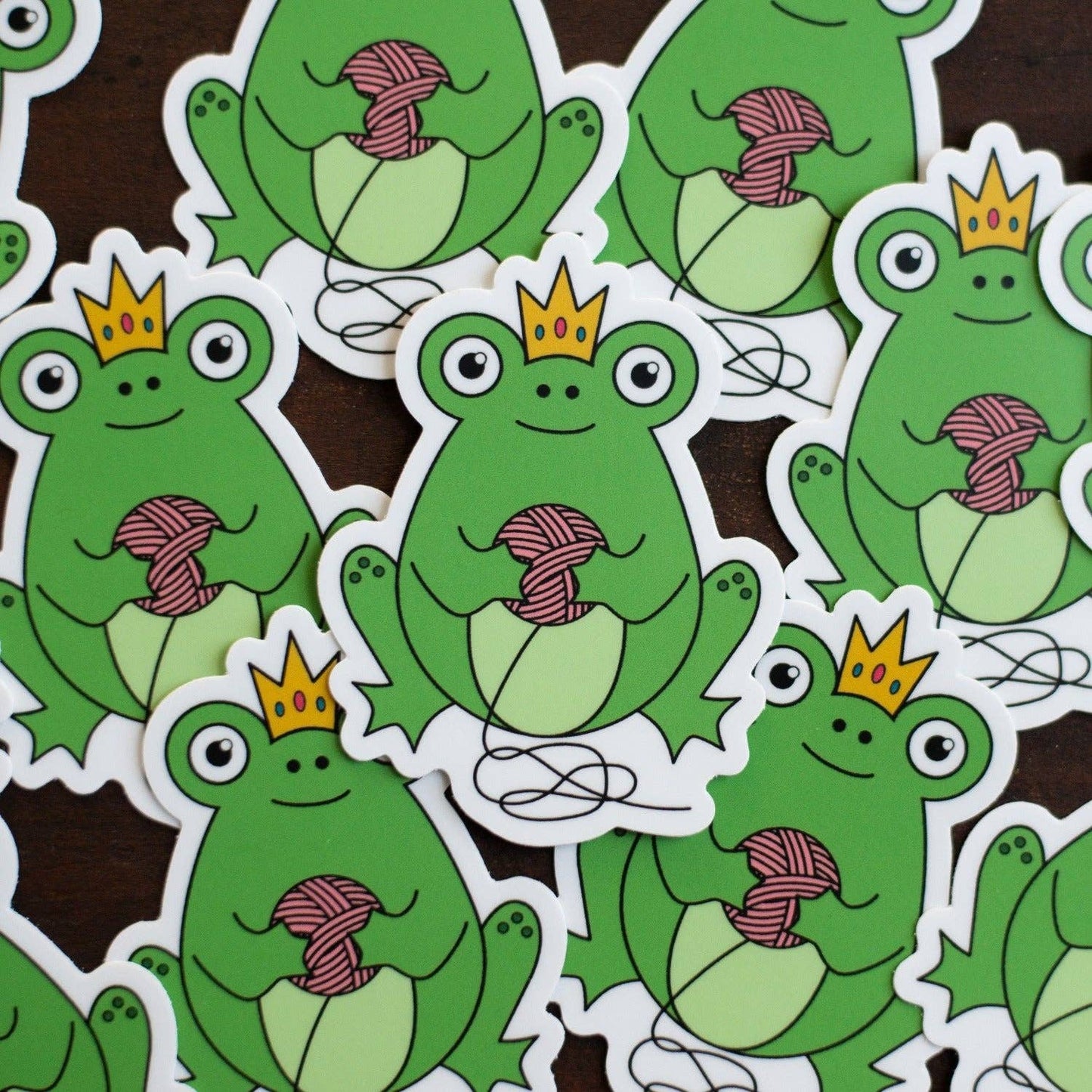 Frog Queen Knitting Sticker