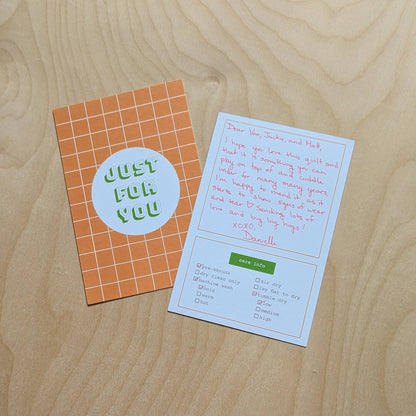 Cards with Care Instructions for Knit & Sewn Gifts: Yellow