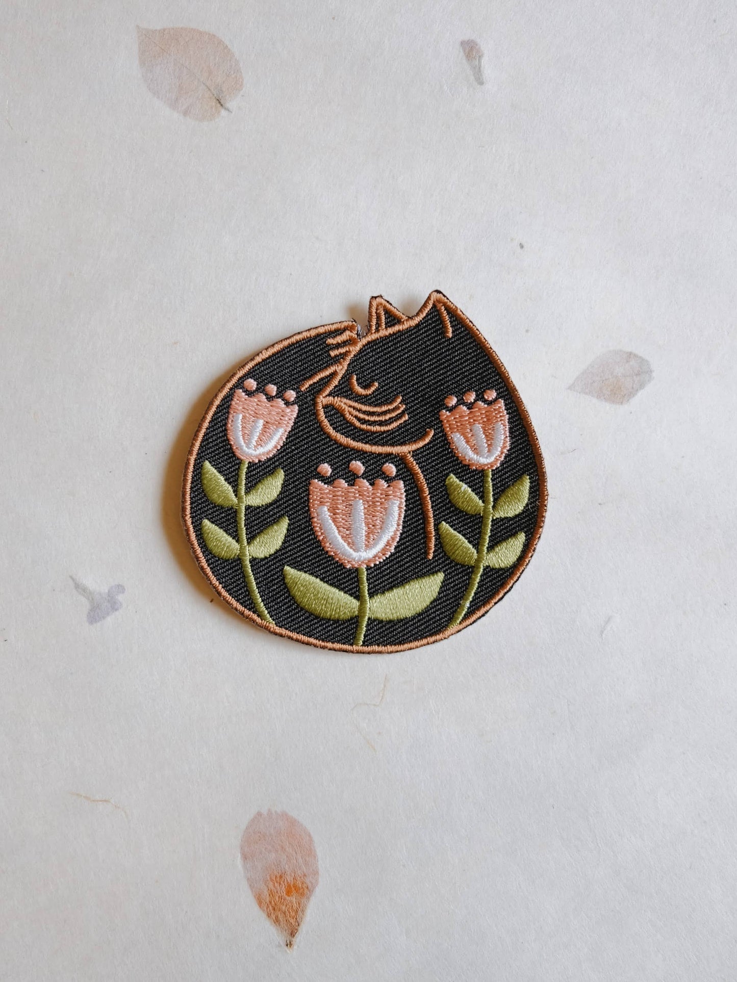 Cat Nap Iron-On Patch (New Size 2.5” x 2.5”)