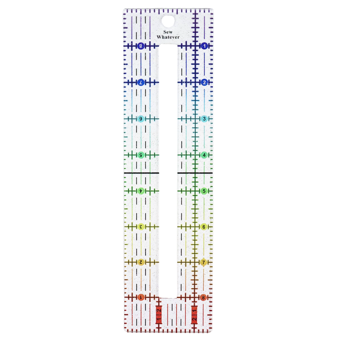 Rainbow Gradient | Glitter - 7" Zipper Pocket Ruler (9" x 2.5”)