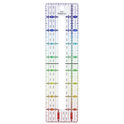 Rainbow Gradient | Glitter - 7" Zipper Pocket Ruler (9" x 2.5”)