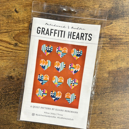 Graffiti Hearts Quilt Pattern PAPER