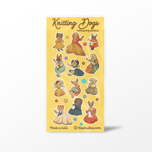 Dog Knitting Sticker Sheets