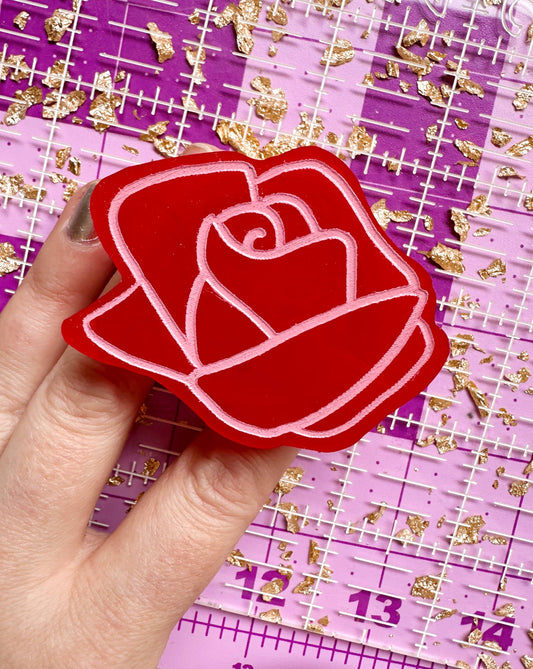 Rose pop-up ruler handle