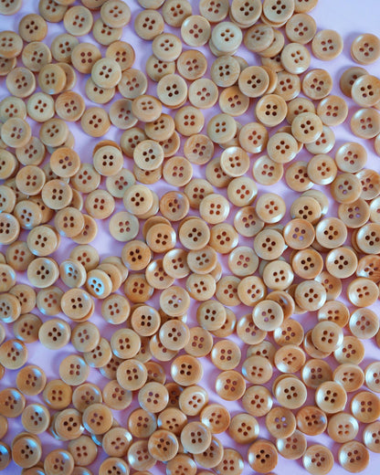 Caramel 1/2" Corozo Nut Buttons: Set of 8