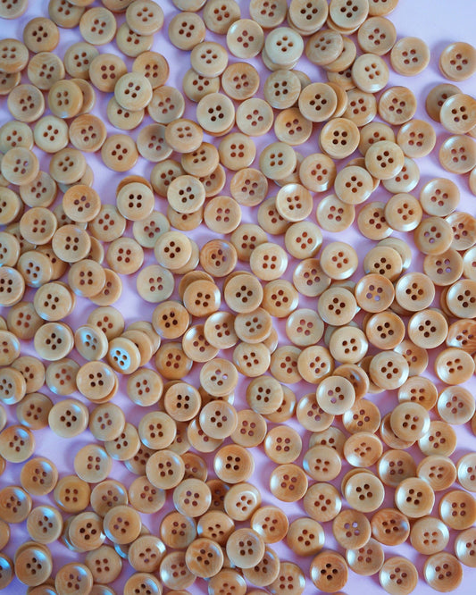 Caramel 1/2" Corozo Nut Buttons: Set of 8