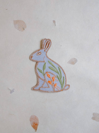 Rabbit Iron-On Patch (New Size 3” x 2.25”)
