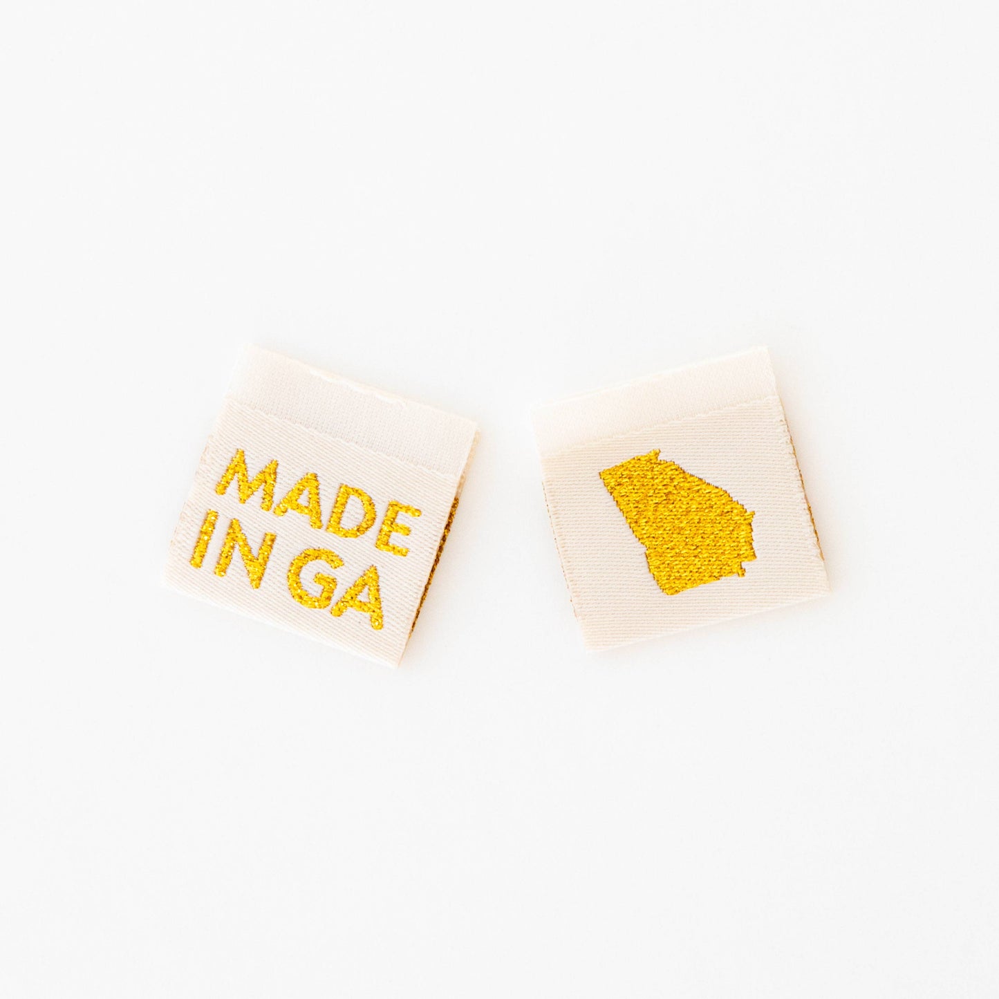 Made in My State Gold Woven Labels: Georgia