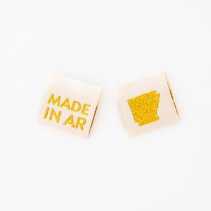 Made in My State Gold Woven Labels: Georgia
