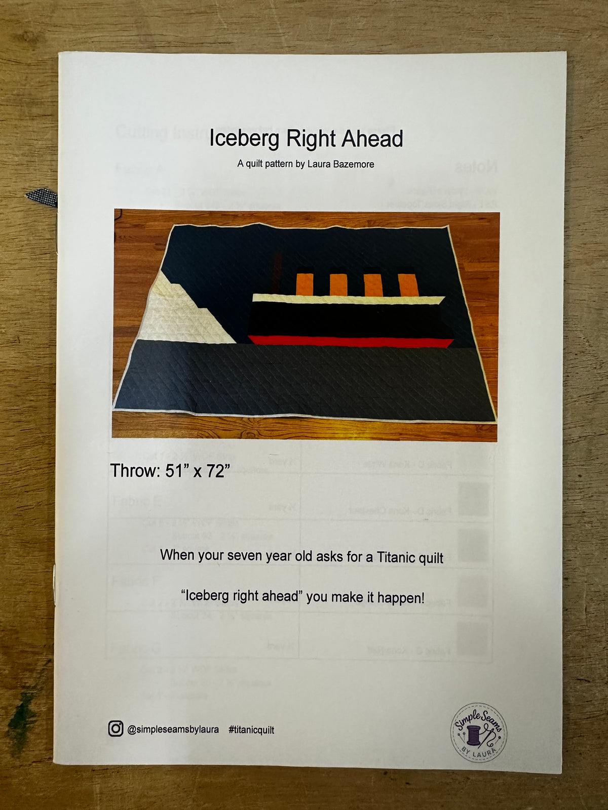 Iceberg Right Ahead! Quilt Pattern