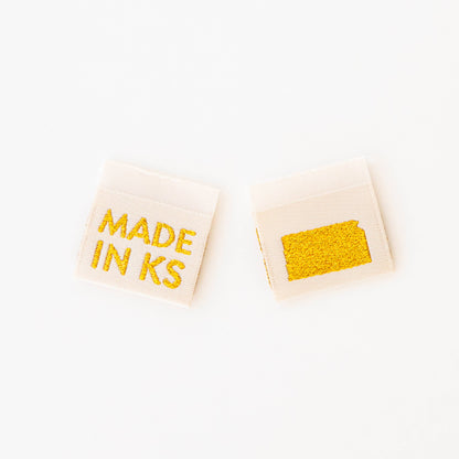 Made in My State Gold Woven Labels: Georgia
