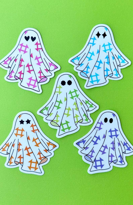 Quilt Ghost Stickers: 5 pack (1 of each)