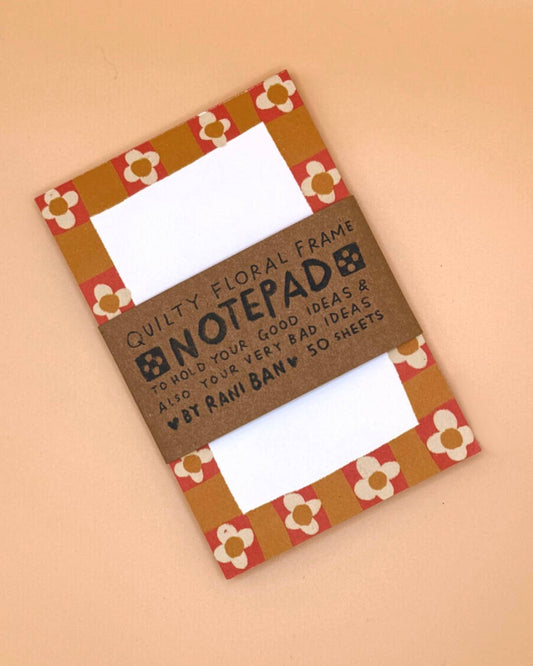 QUILTY FLORAL FRAME Notepad