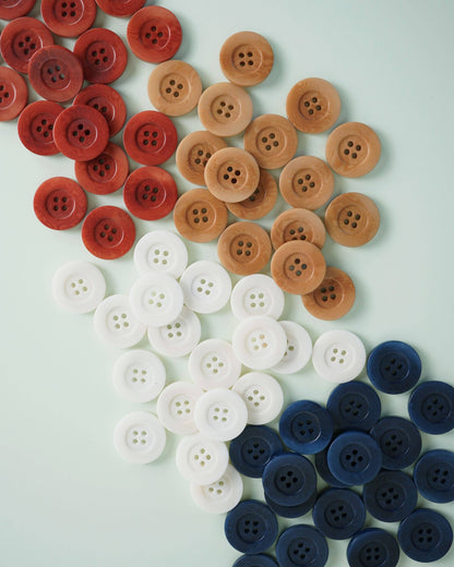 Milk 1" Corozo Nut Buttons: Set of 4
