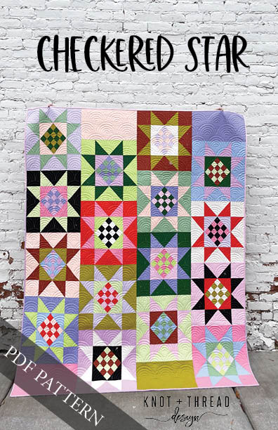 Checkered Star Quilt Pattern