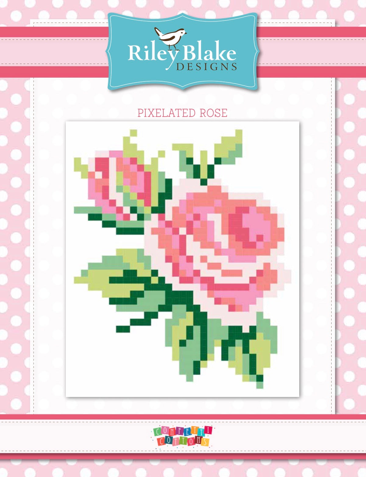 Pixelated Rose Quilt Kit