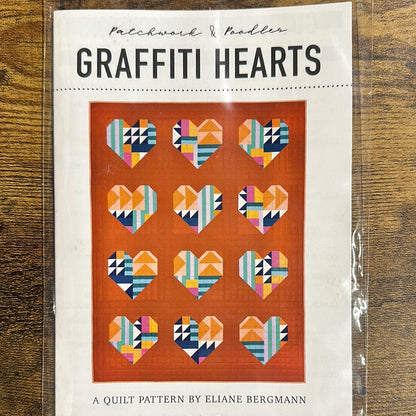 Graffiti Hearts Quilt Pattern PAPER