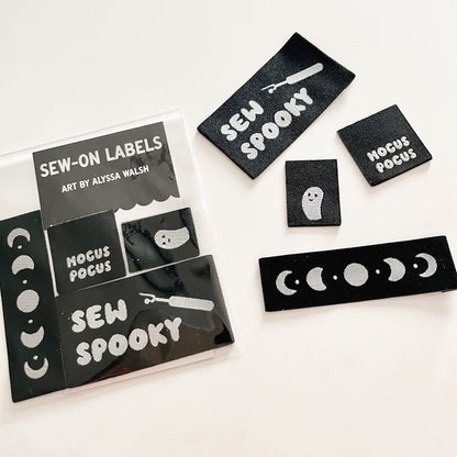 Glow in the Dark Halloween Sewing Labels Multipack of 4