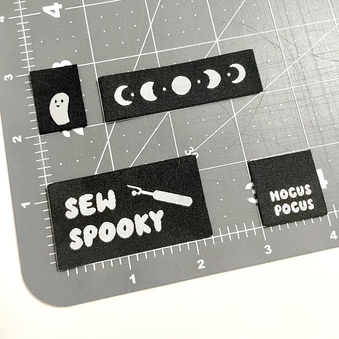 Glow in the Dark Halloween Sewing Labels Multipack of 4
