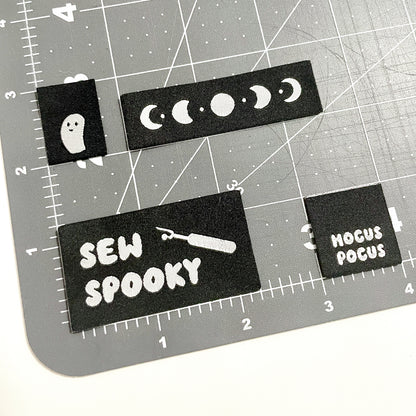Glow in the Dark Halloween Sewing Labels Multipack of 4