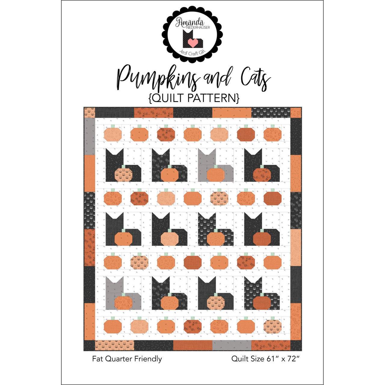 Pumpkins and Cats Quilt Pattern