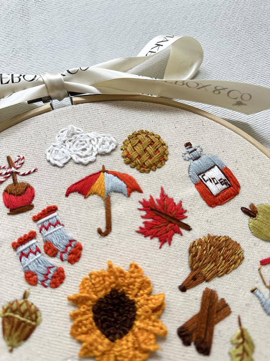 MakeBox & Co. Autumn Stitches Embroidery Kit
