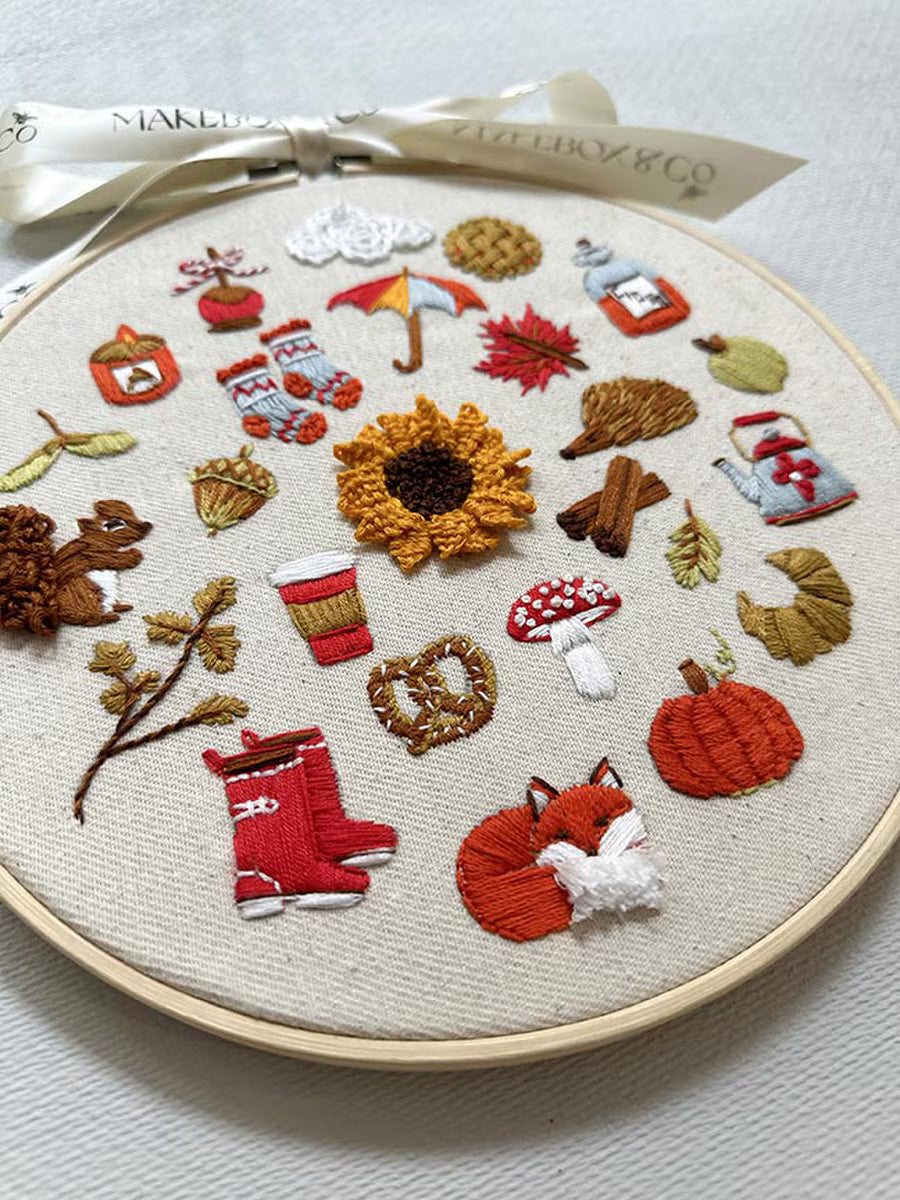 MakeBox & Co. Autumn Stitches Embroidery Kit