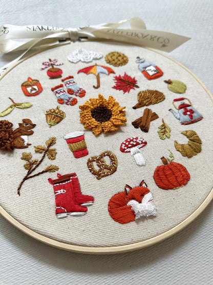 MakeBox & Co. Autumn Stitches Embroidery Kit
