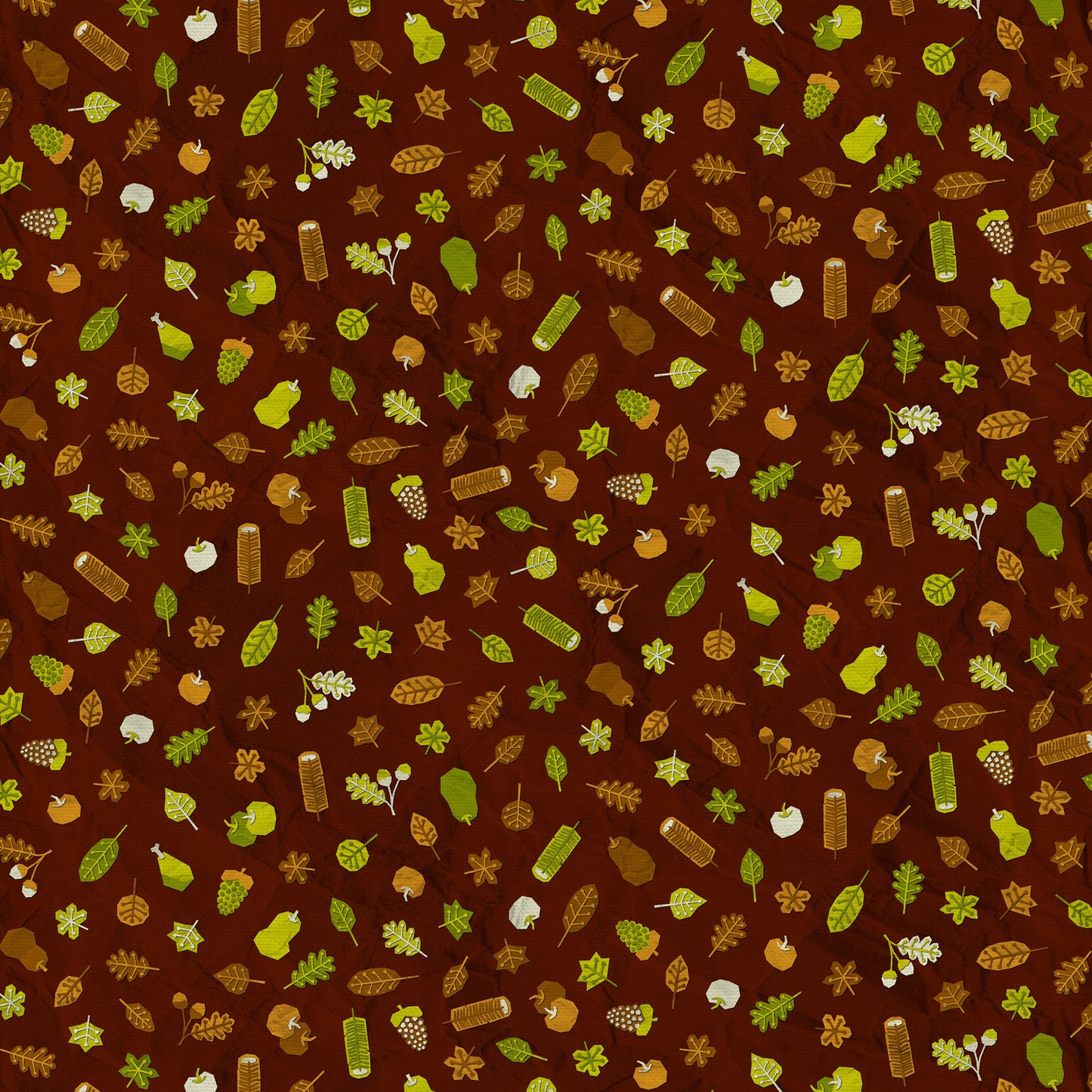 Ditsy Icons in Brown/Tan