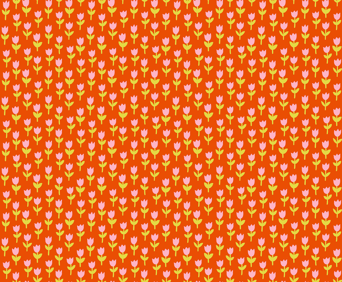 Tulips in Warm Red