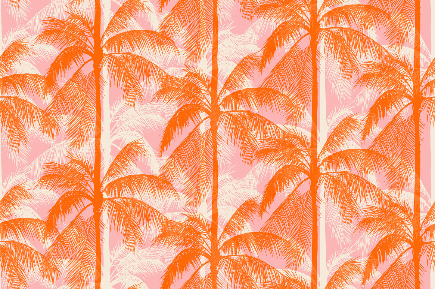 Poolside Palms in Sorbet CANVAS