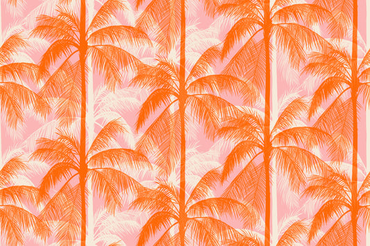 Poolside Palms in Sorbet CANVAS