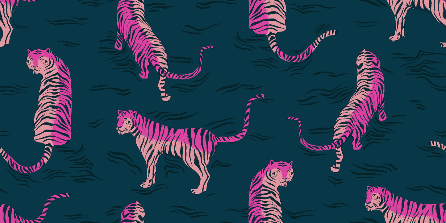 Tigress in Dark Teal RAYON