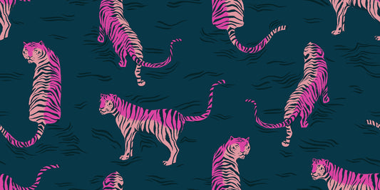 Tigress in Dark Teal RAYON