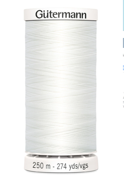 Sew-all Polyester All Purpose Thread 250m/273yds White