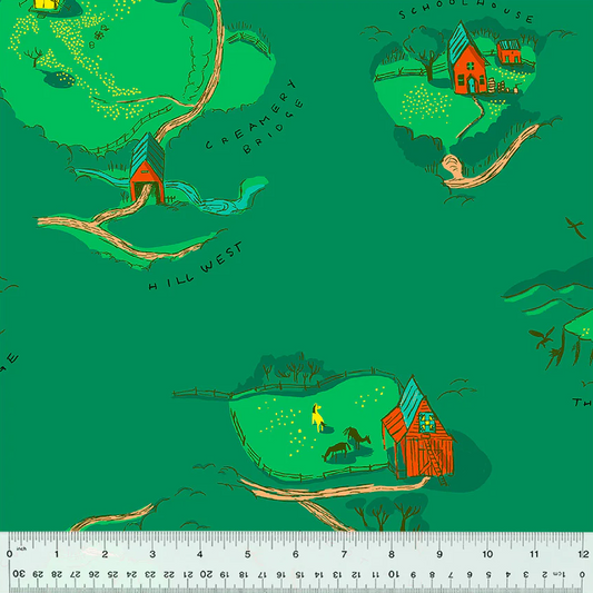 Buttercup Map in Grass Green