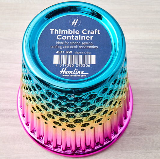 Plastic Rainbow Thimble Craft Container