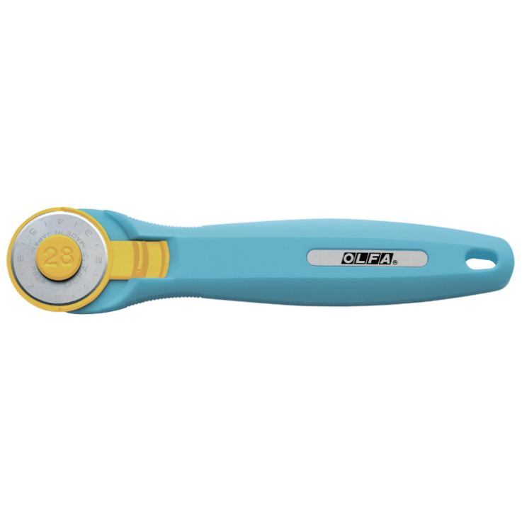 OLFA 28mm Aqua Quick Change Rotary Cutter & Bonus Touch Knife