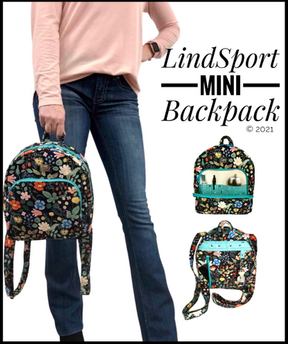 LindSport Mini Backpack PAPER PATTERN (includes video!)