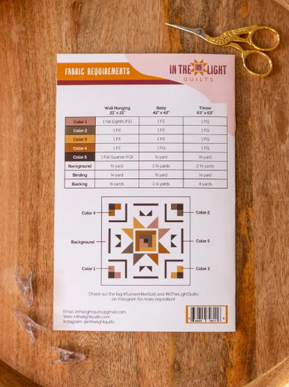 Sunset Hike Quilt Pattern - PAPER
