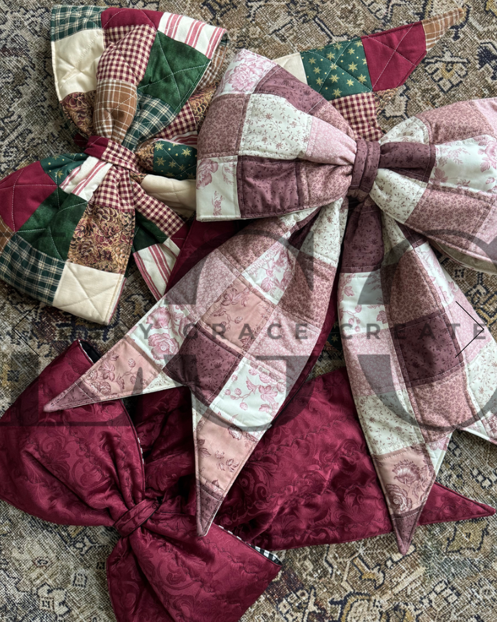 The Big Giant Reversible Quilted Bow PAPER PATTERN
