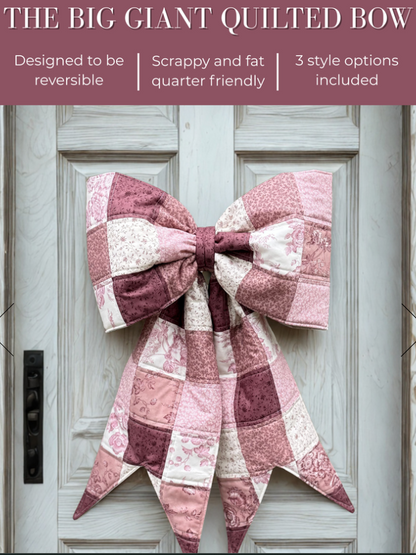 The Big Giant Reversible Quilted Bow PAPER PATTERN